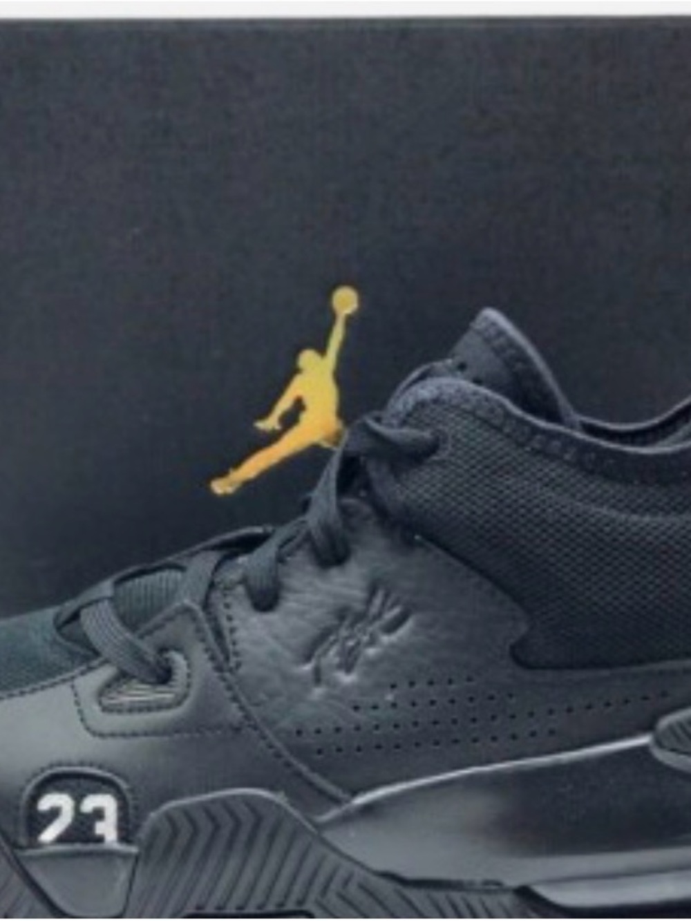 Jordan Kids Black & Gold Retro Basketball Sneakers